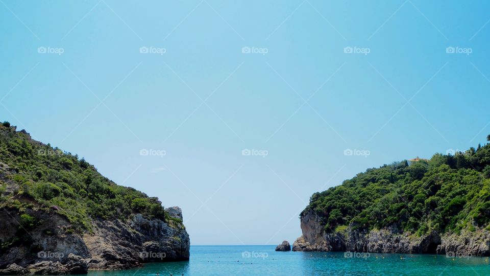 Paleokastritsa beach view, Corfu, Greece