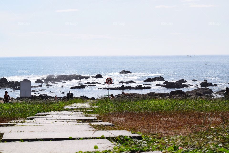 By the beach 