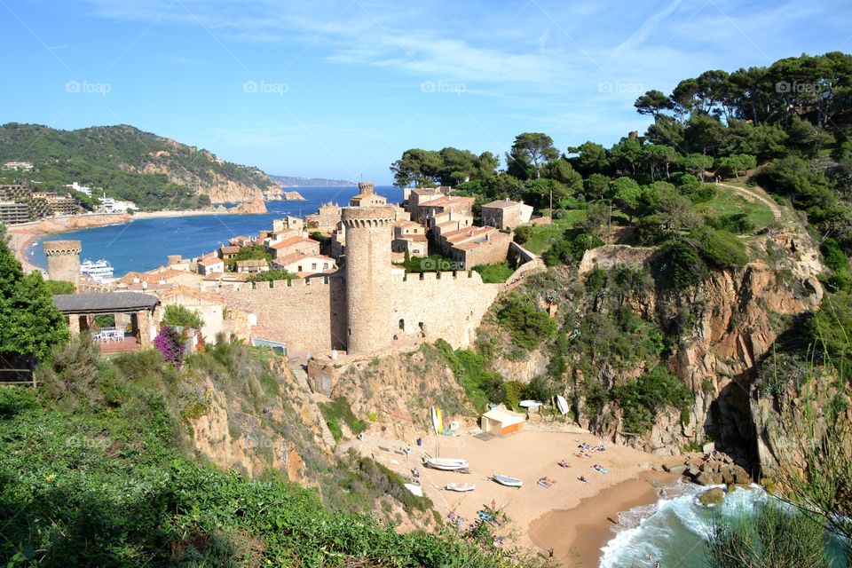 Landscape in Tossa de Mar, Girona, Spain