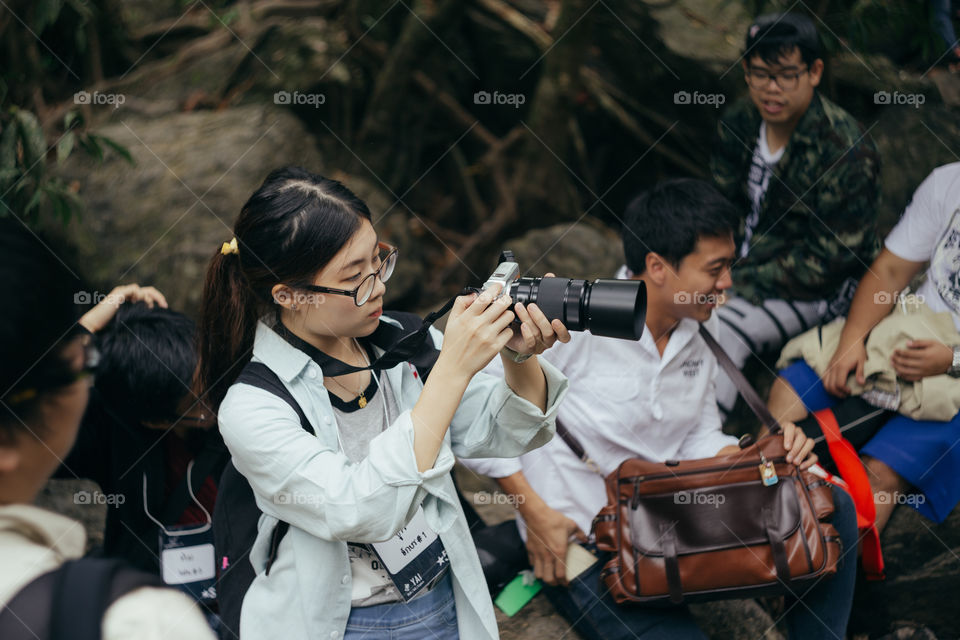 Tourist taking a photo