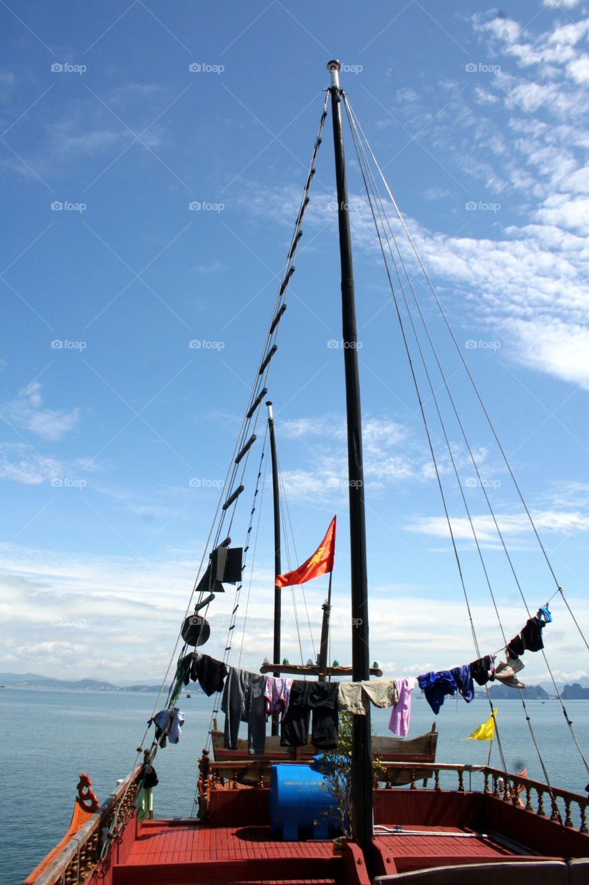 sky clouds boat clothes by mengzishiliu