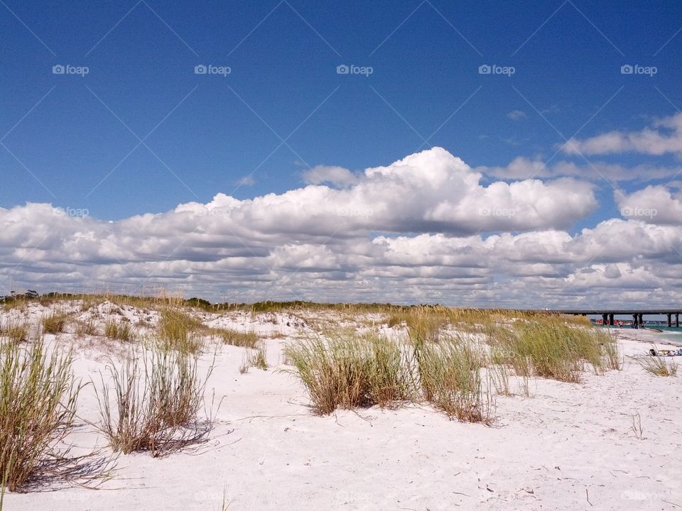 Clouds on the beach