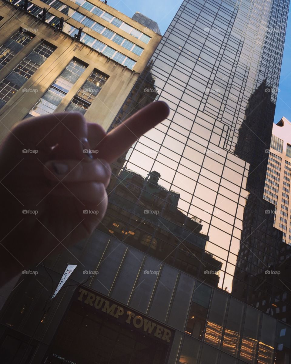 From all of us to you - Fuck Trump - Trump Tower - 5th Avenue - Manhattan - New York City - New York 
