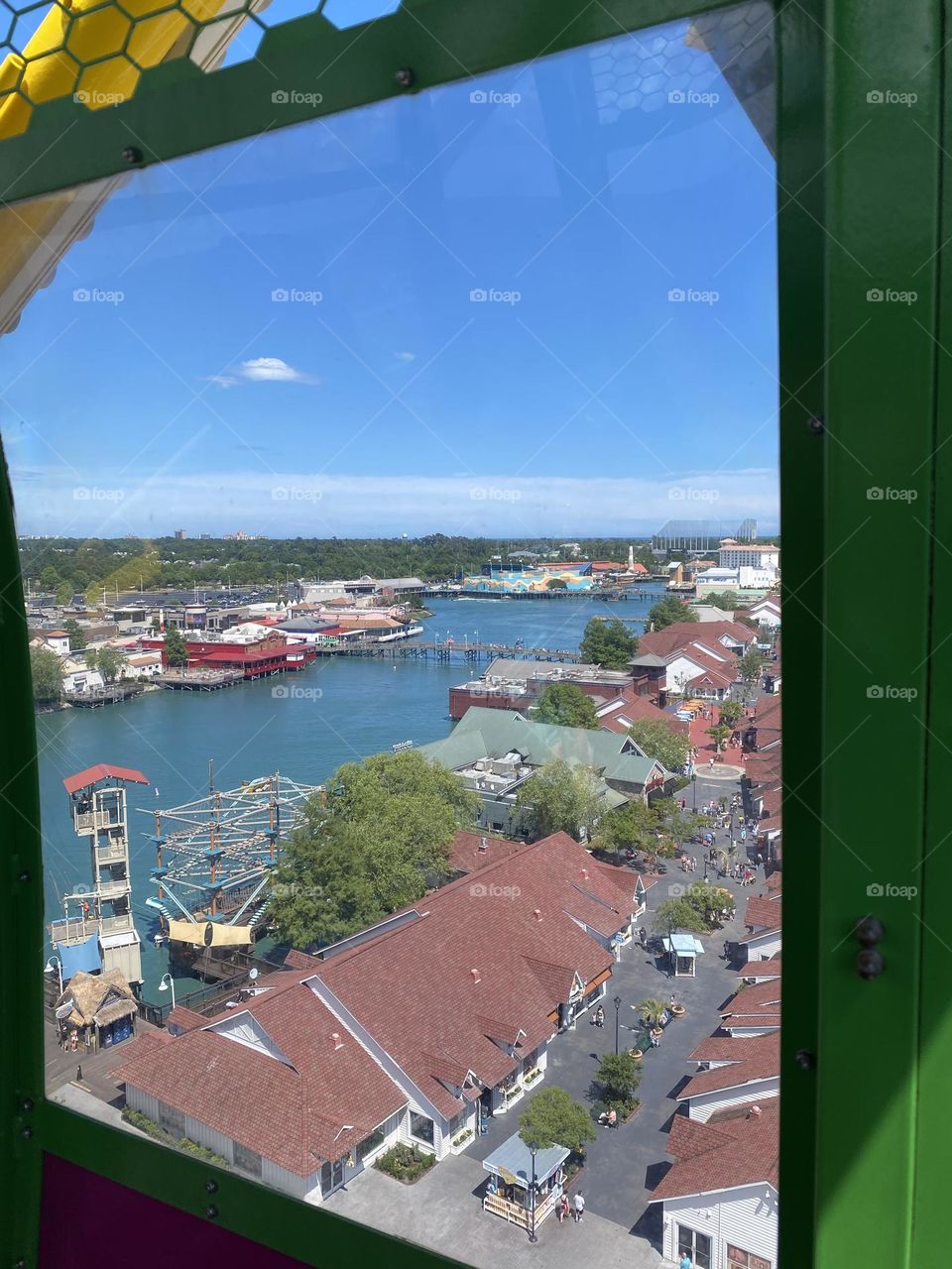 Looking out at the water from the top