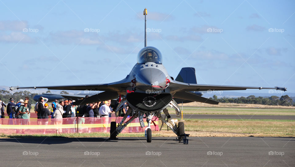 F-16C Fighting Falcon parked before the 2013 Australian International