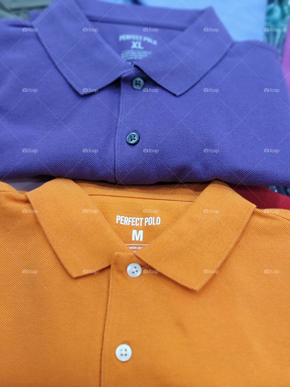 purple and orange T-shirt