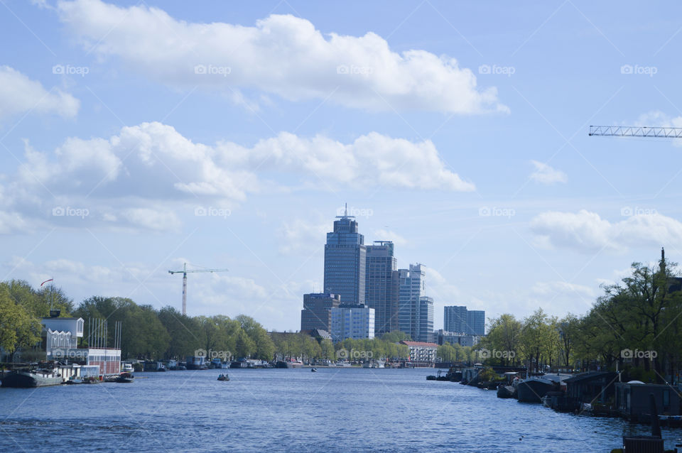 View On The River Amstel In The Netherlands