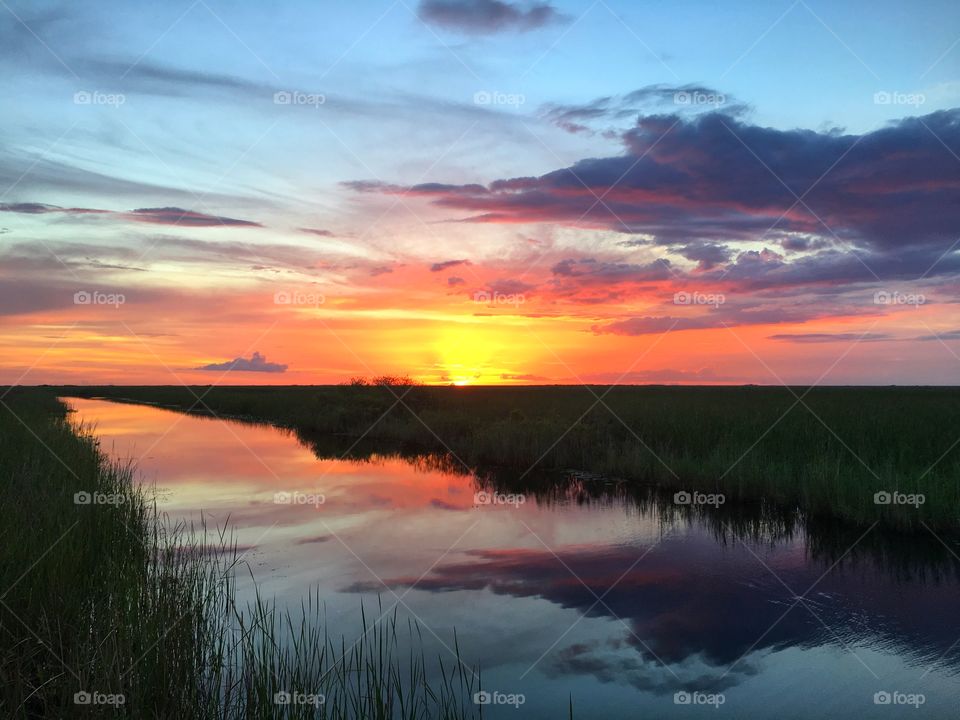 Sunset, No Person, Dawn, Water, Nature