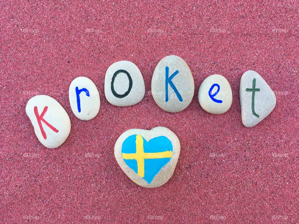 Kroket, Kolmården, Östergotland, souvenir on stones