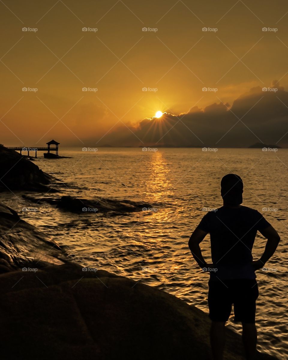 The Silhouettes of Sunrise.. Captured on time during My Coastal Sunrise Chasing at the East Coast of Macau SAR..