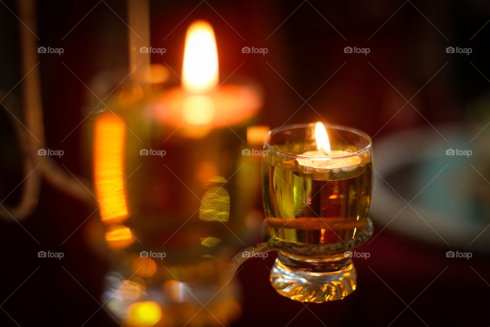 Candle light in the dark