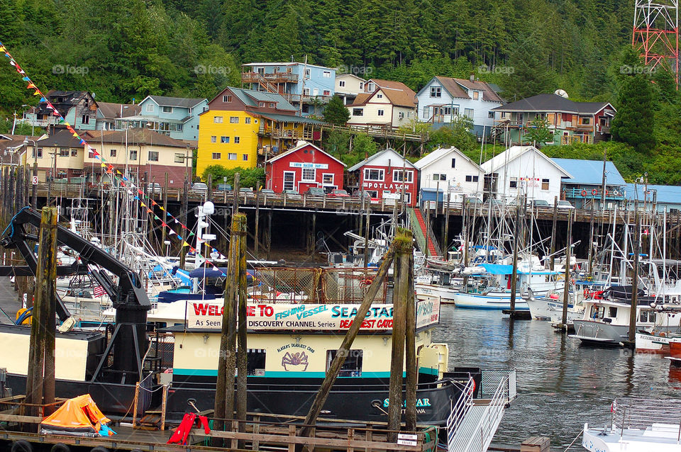 Alaska,  harbor, vacation, houses, boats, industry, commerce, fishing