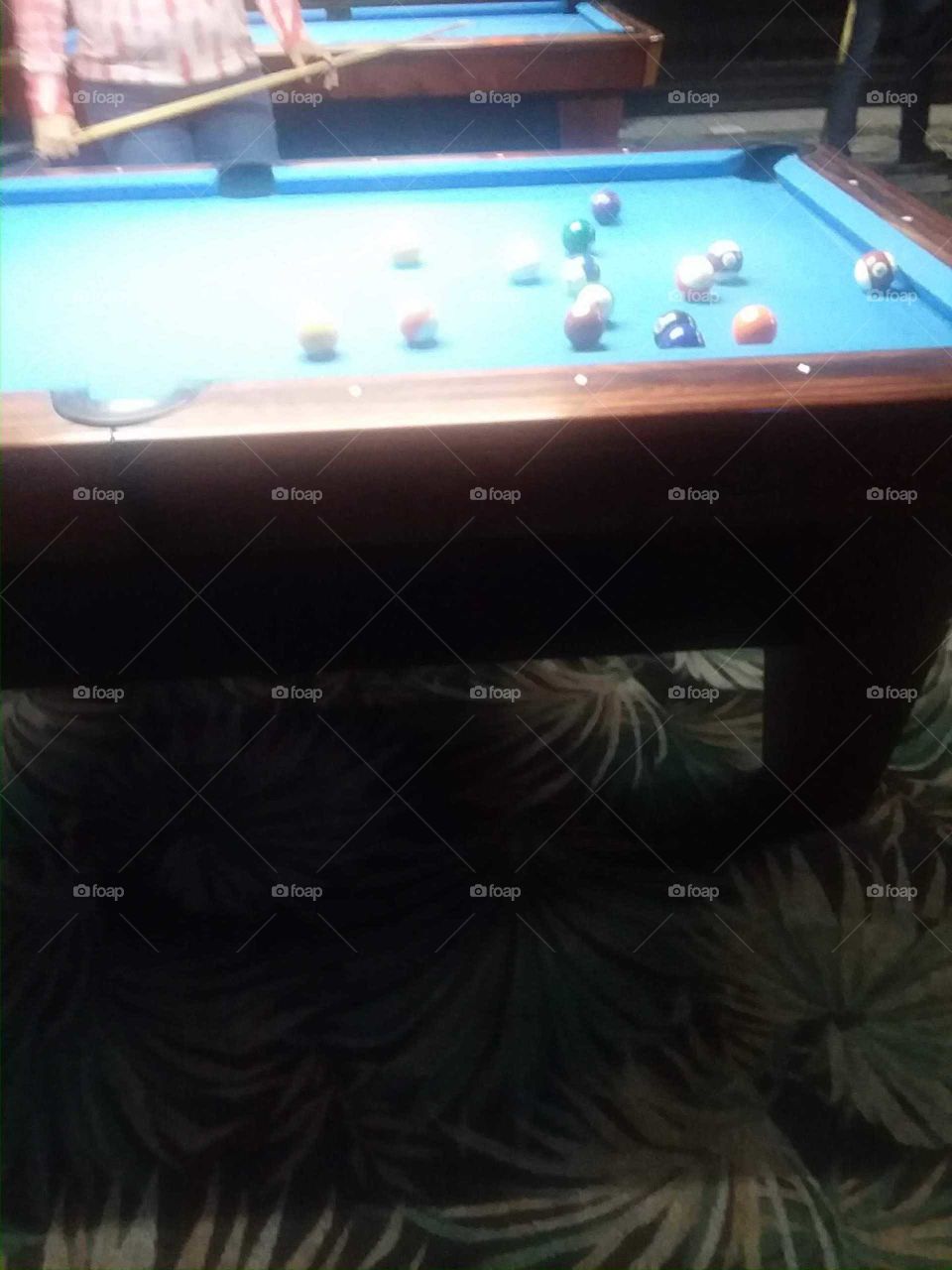playing pool
