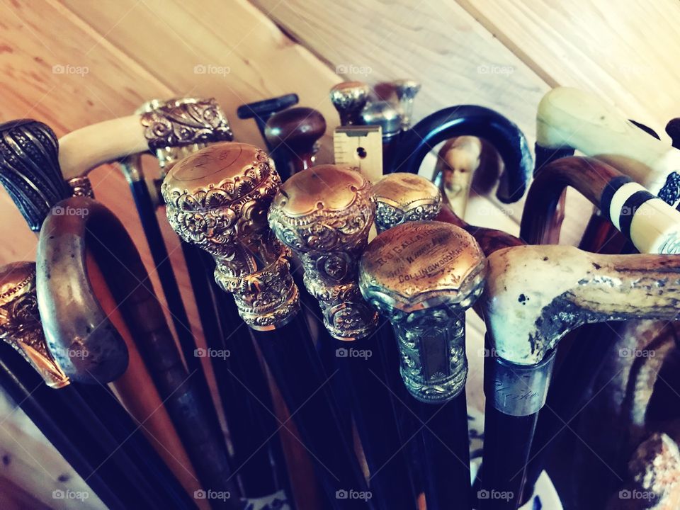 Walking canes or sticks 