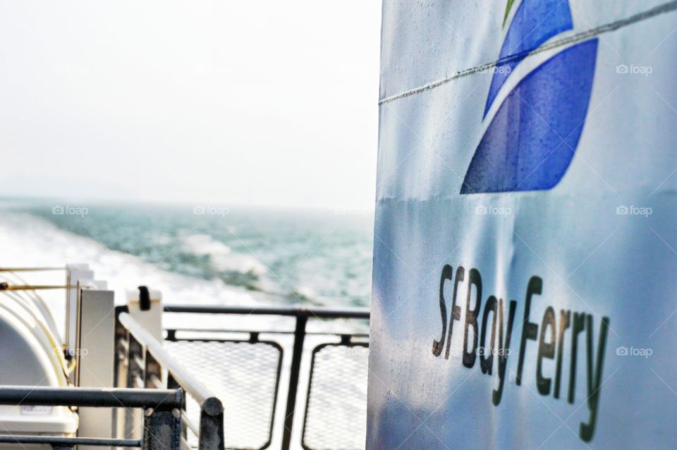 high speed ferry boat in open Waters, transporting passengers from San Francisco to Vallejo