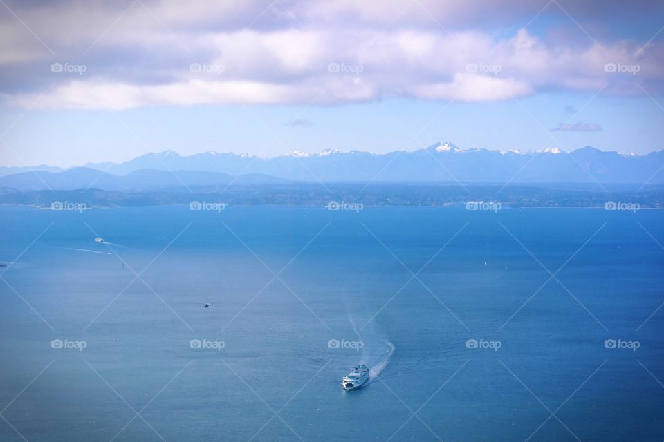 Boats on sea during winter