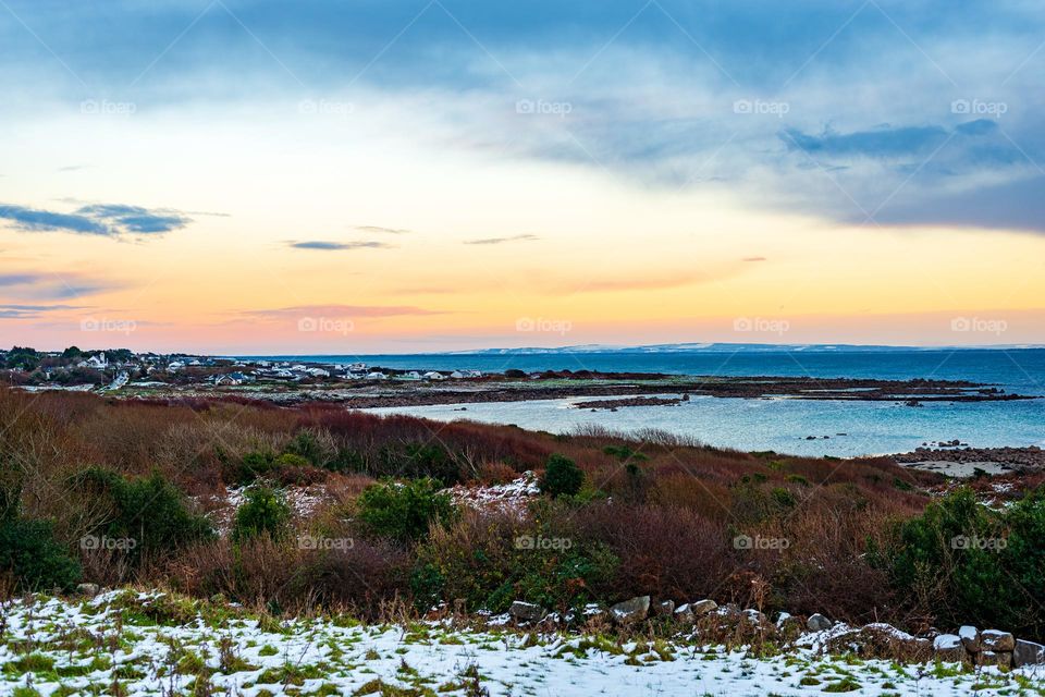 Wintry Sunset Over Galway Bay
