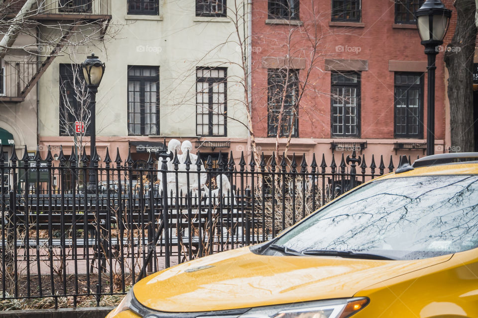 Yellow cab in the streets of New York 