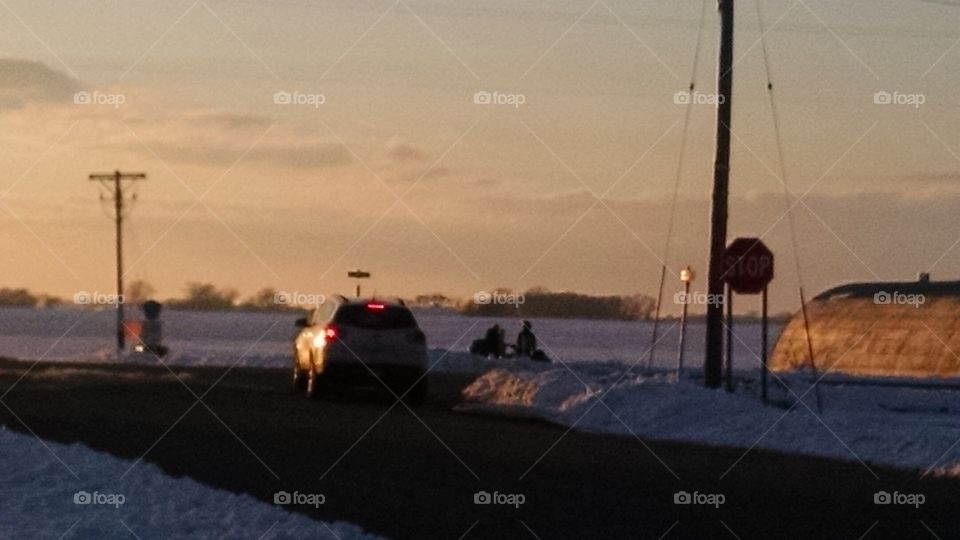 Vehicle, Landscape, Weather, Water, Winter