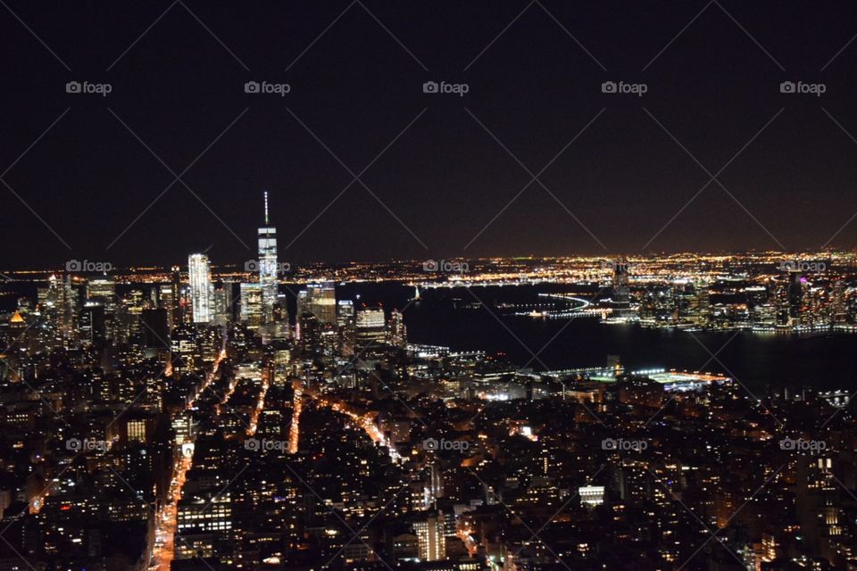 Skyline at night - New York