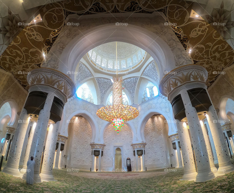 Sheikh Zayed . The most famous White mosque of Dubai