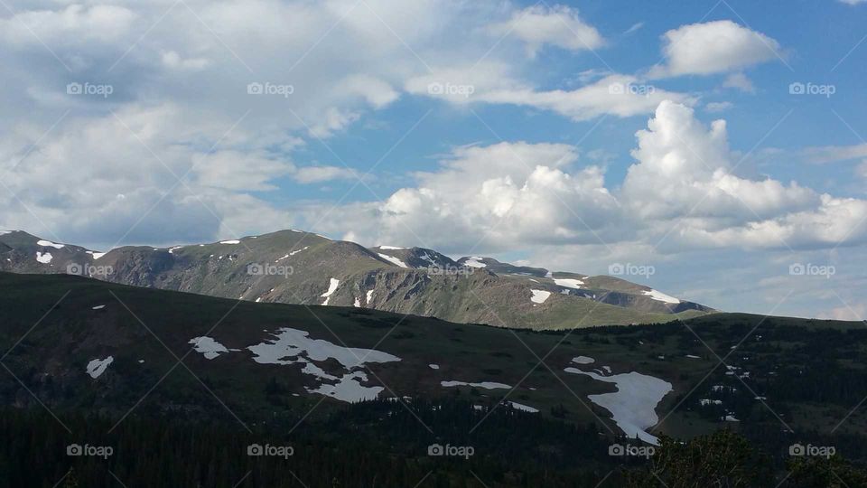 Pretty clouds above the mountains