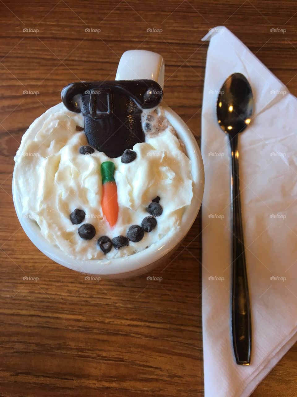 Hot chocó snowman 