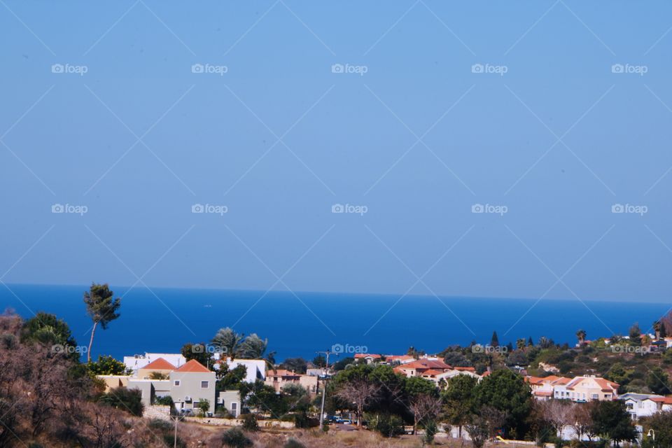 The beach from a high place.