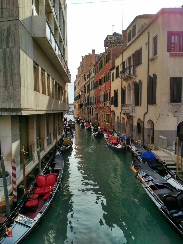 City landscape sourrounded by water in Venice, Italy