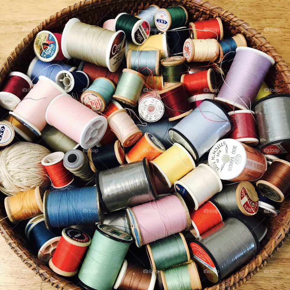 Colorful Spools of Thread 