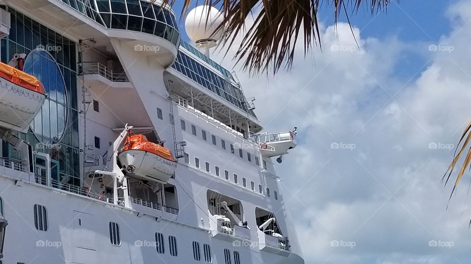 cruise ship up close