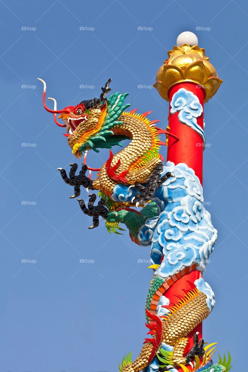 Chinese red dragon