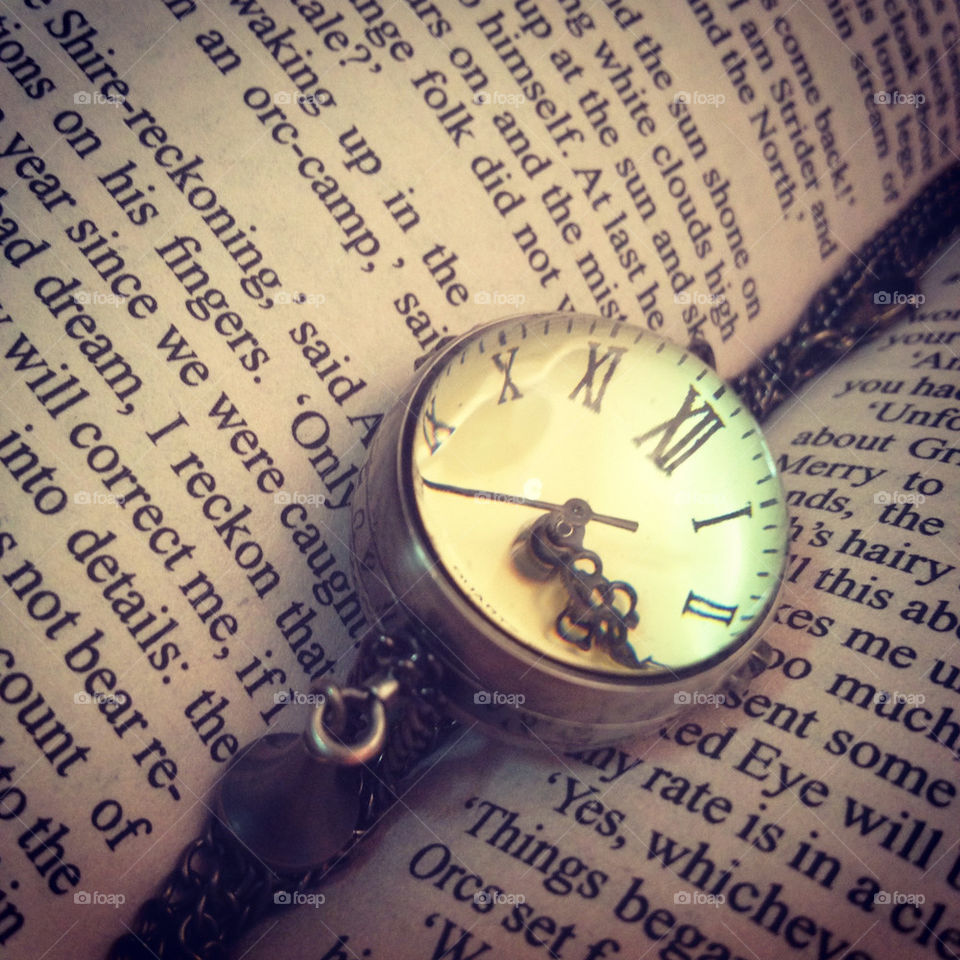 book necklace pendant timepiece by jnlee13