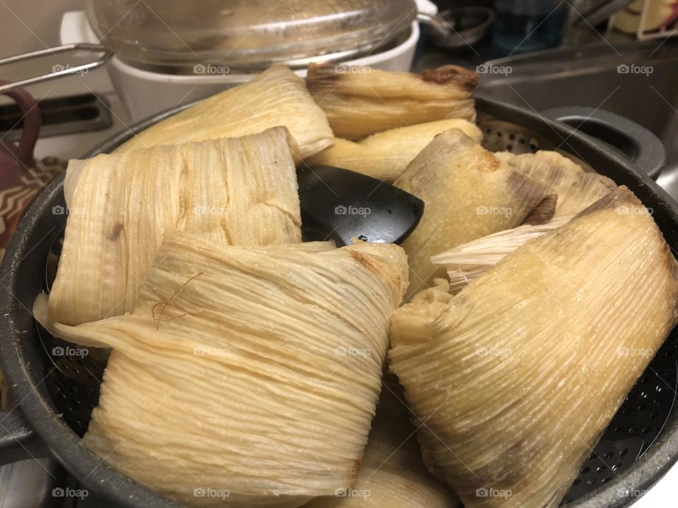 Pot of tamales