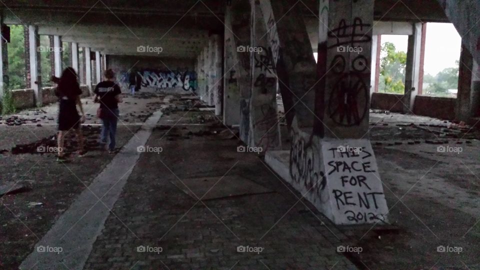 abandoned. visiting the Packard plant