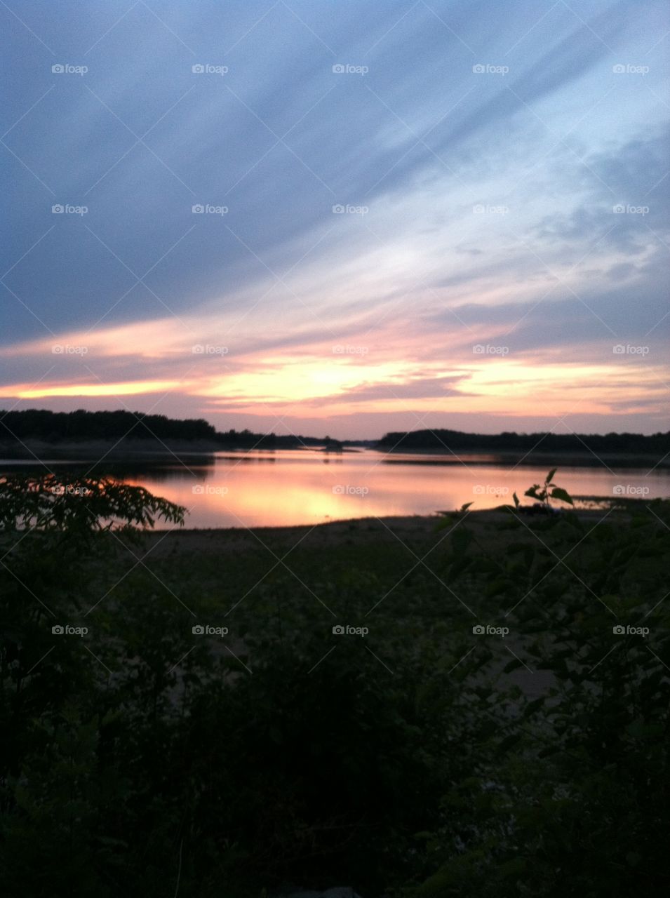Sunset Salamonie Reservoir 