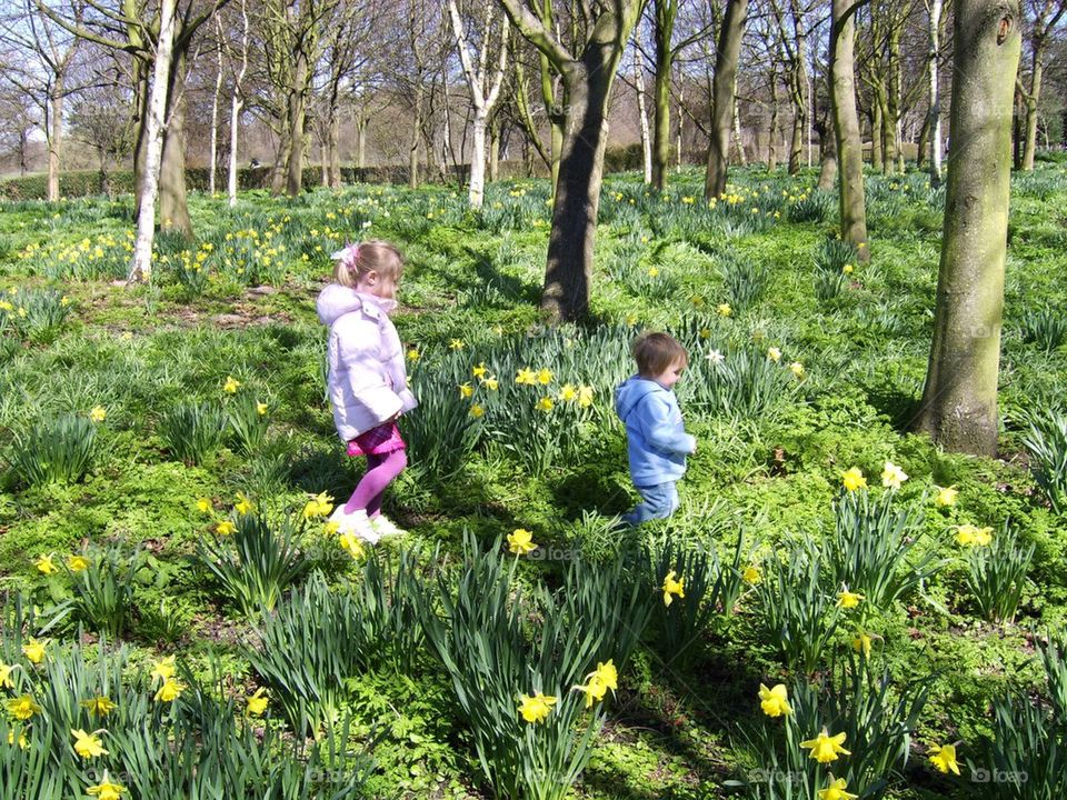 Sisters in spring 