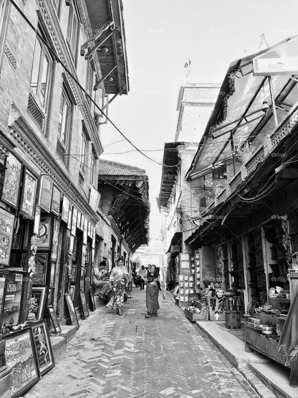 Tourist Street in Baktapur Durbar Square 