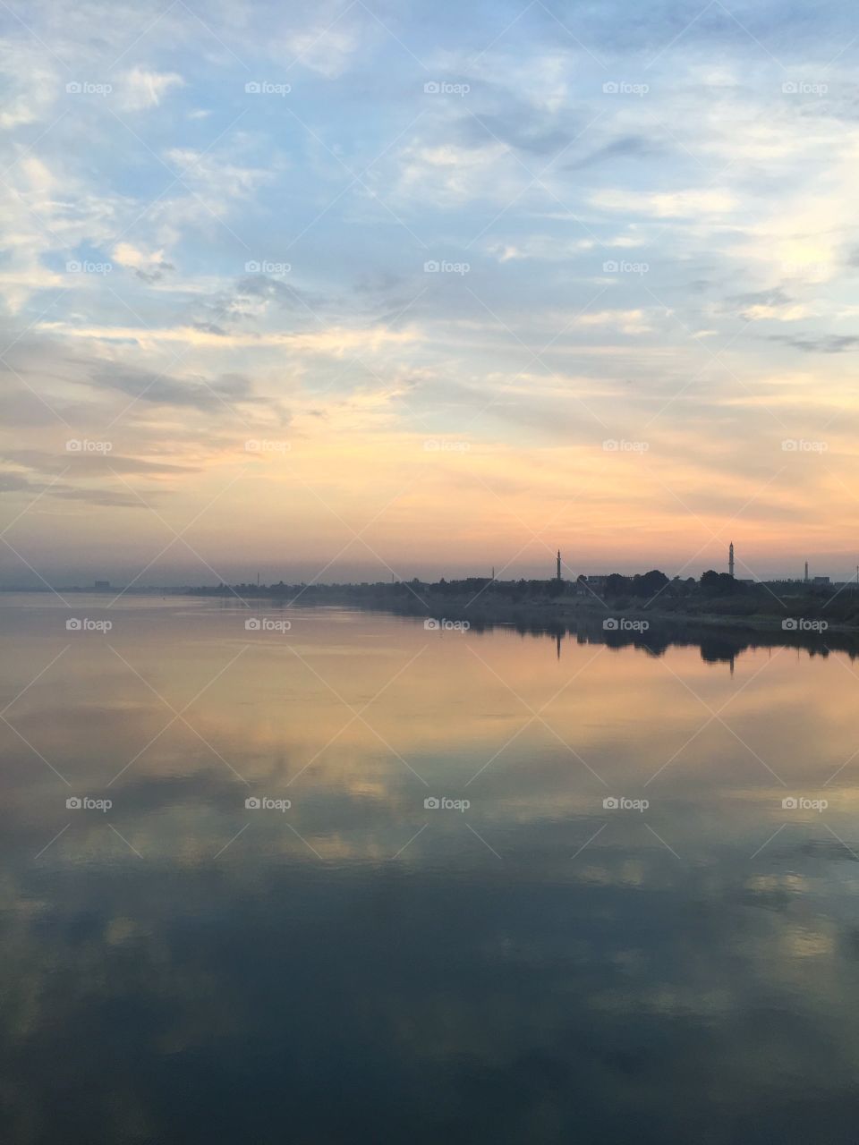 Nile River at Sunset in Egypt