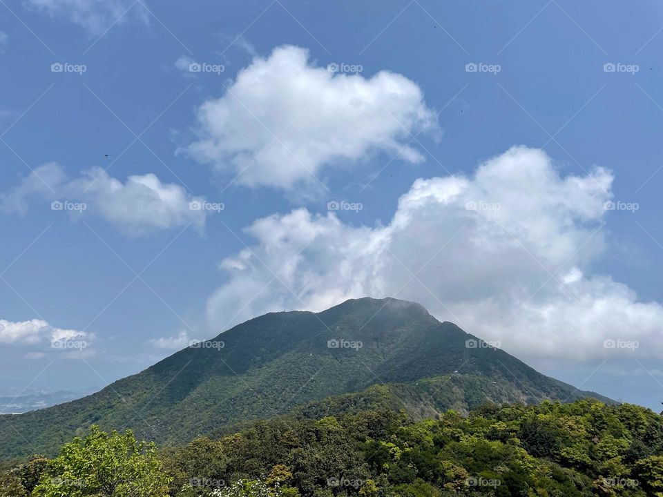 blue sky and white clouds