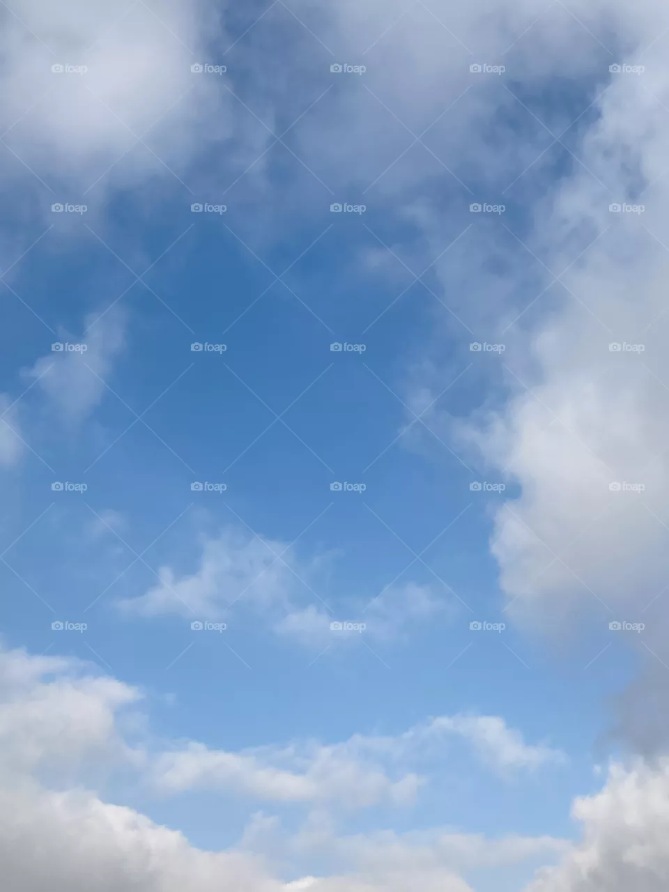 Beautiful blue sky mixed with wonderful clouds