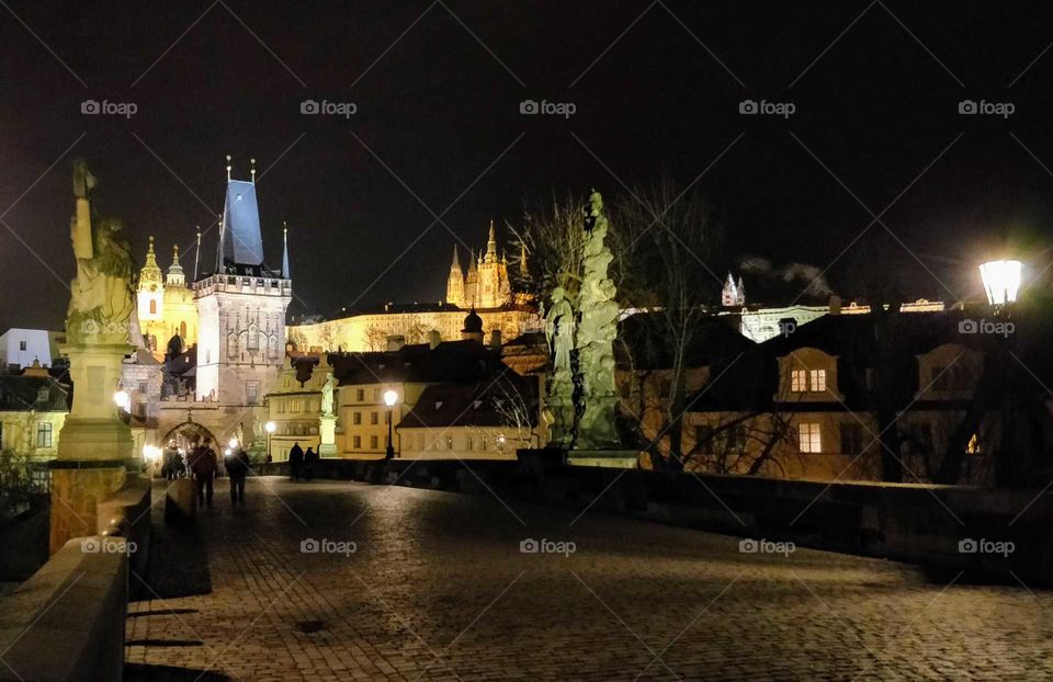 Charles Bridge, Prague, in the night