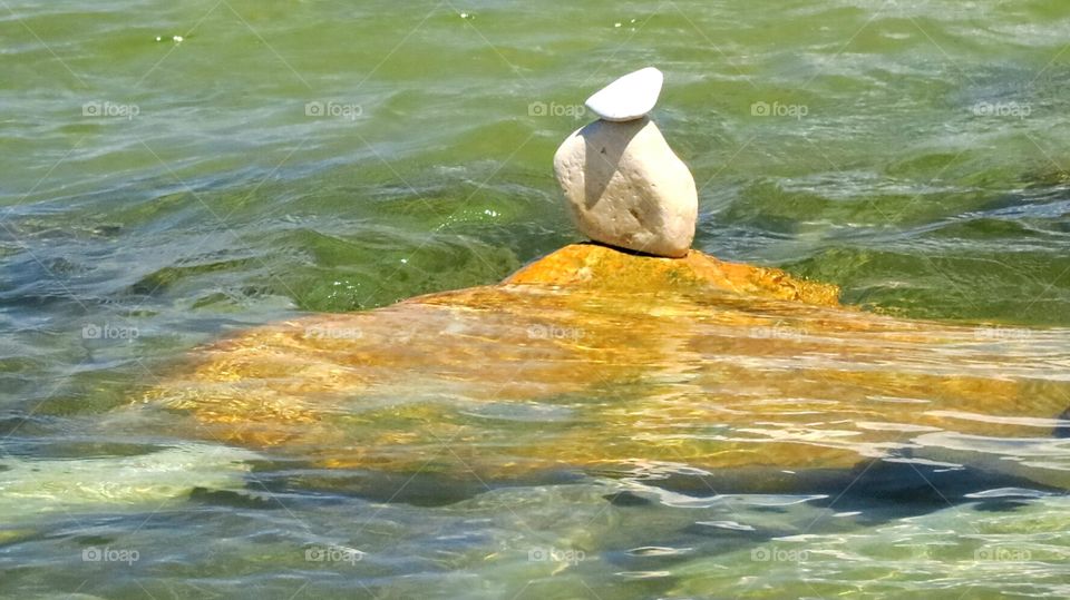 Rock Art in shallow river