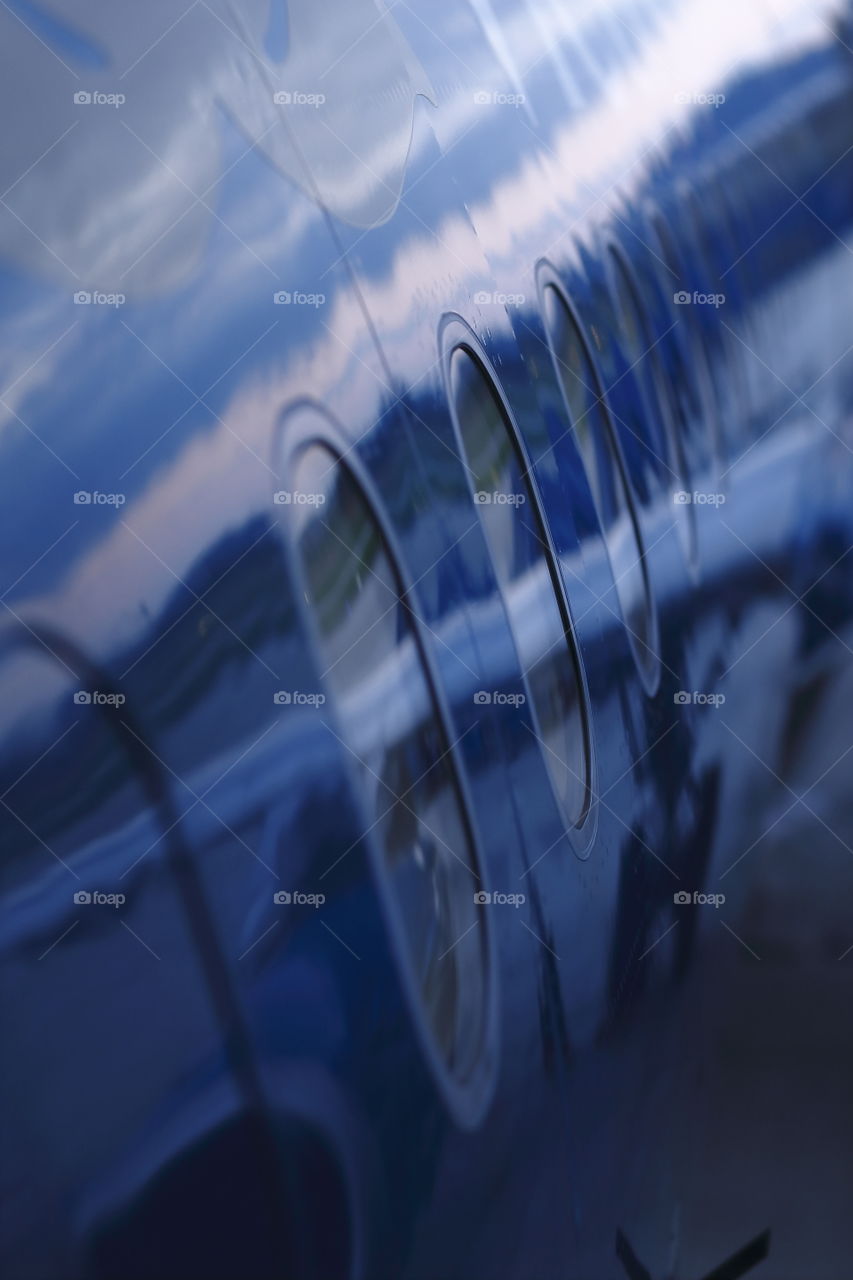 close-up up plane windows