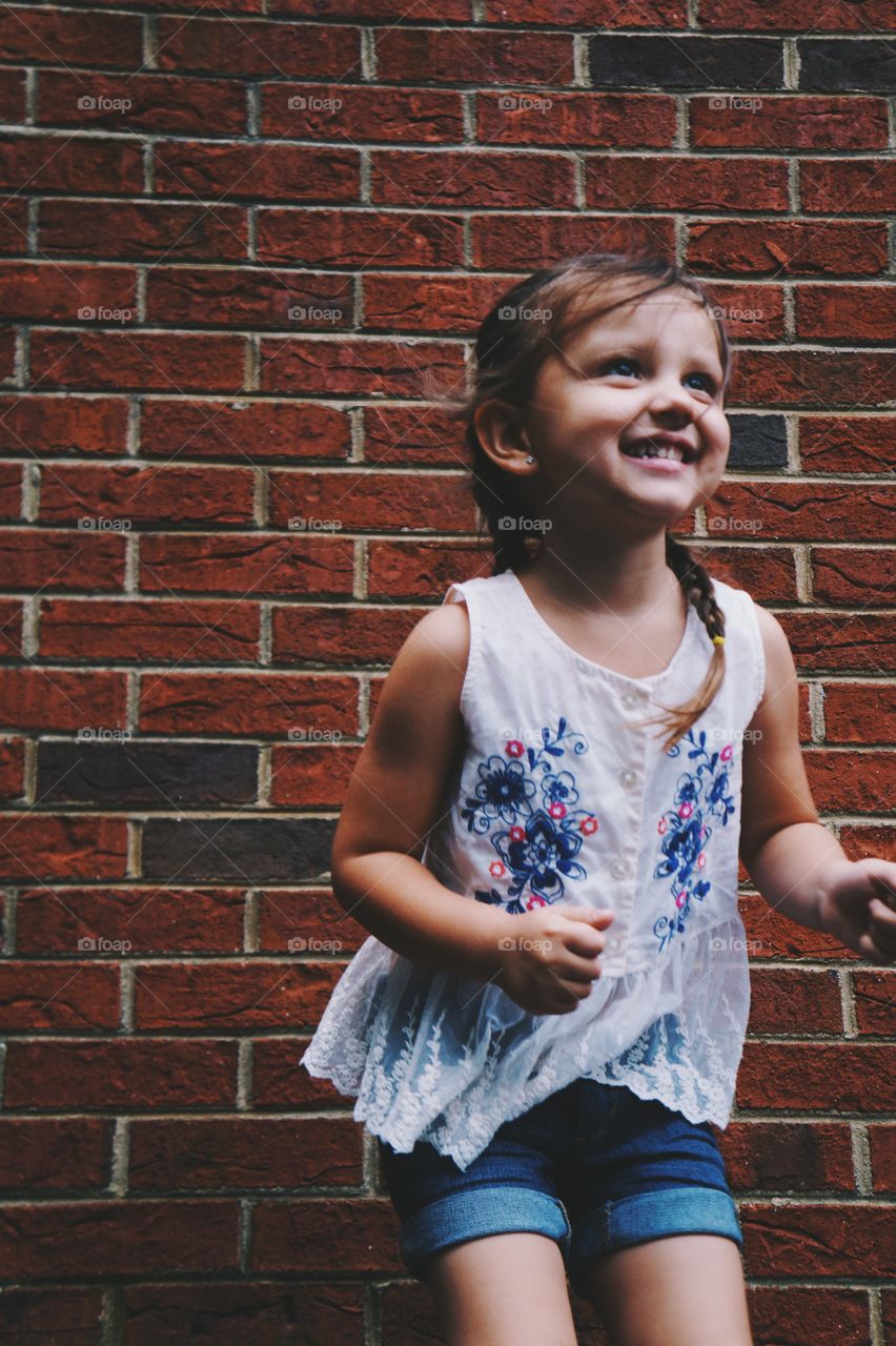 Portrait of a cute smiling girl