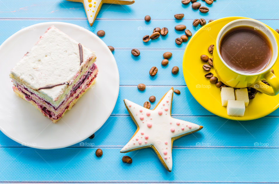 Still life with sweets and coffee