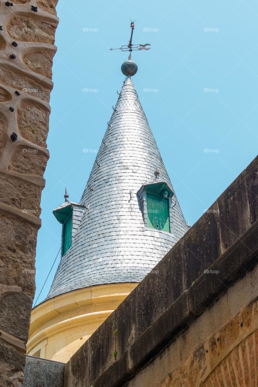Tower at the Alcazar de Segovia. Spain.