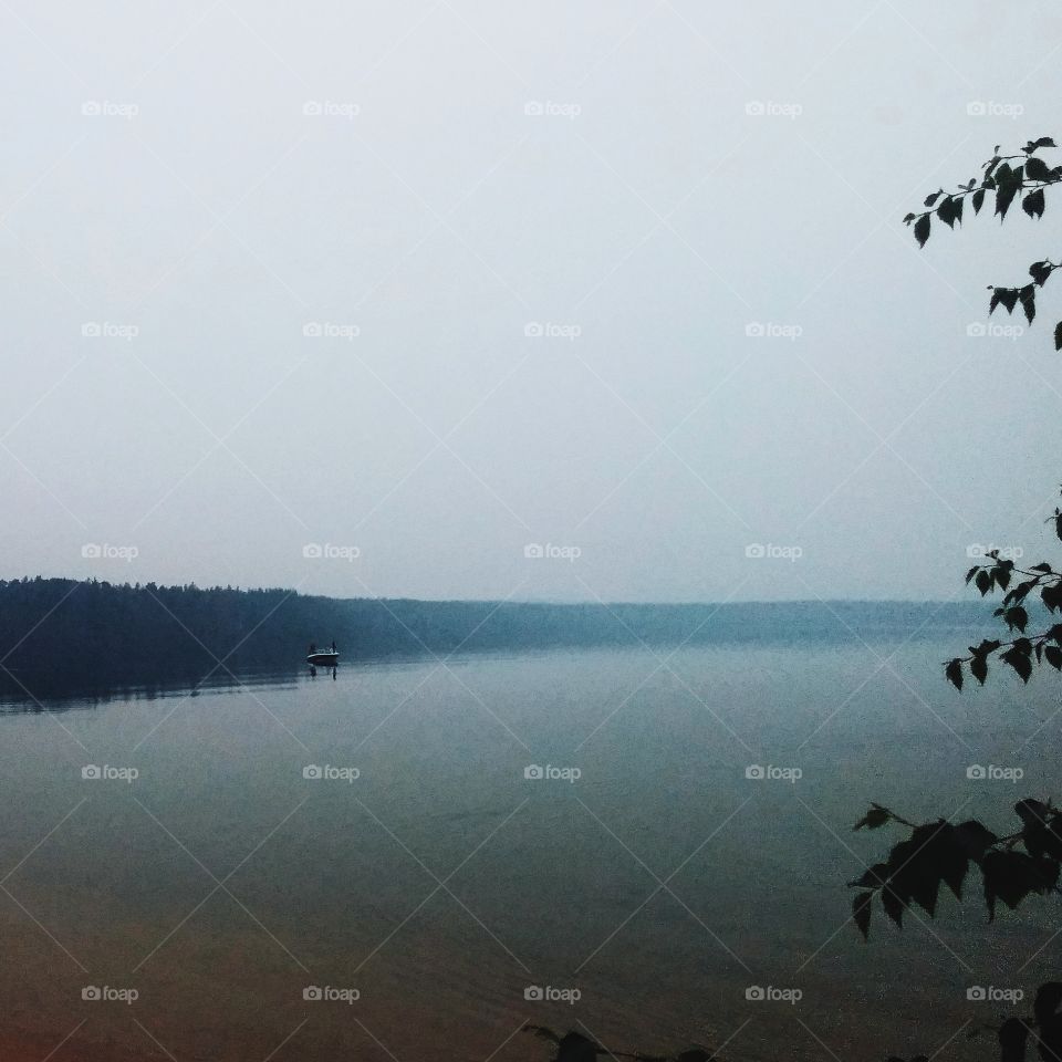 Still Waters. The fog in this photo is actually smoke from the forest fires in Northern Saskatchewan