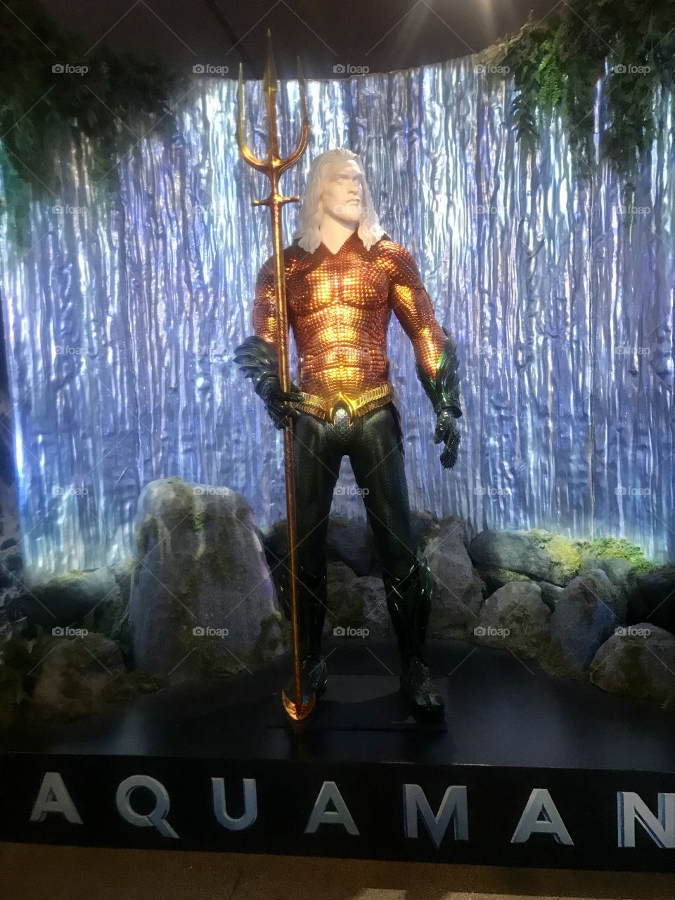 Aqua man costume from the original movies worn by the actor, seen on warner brothers studio tour