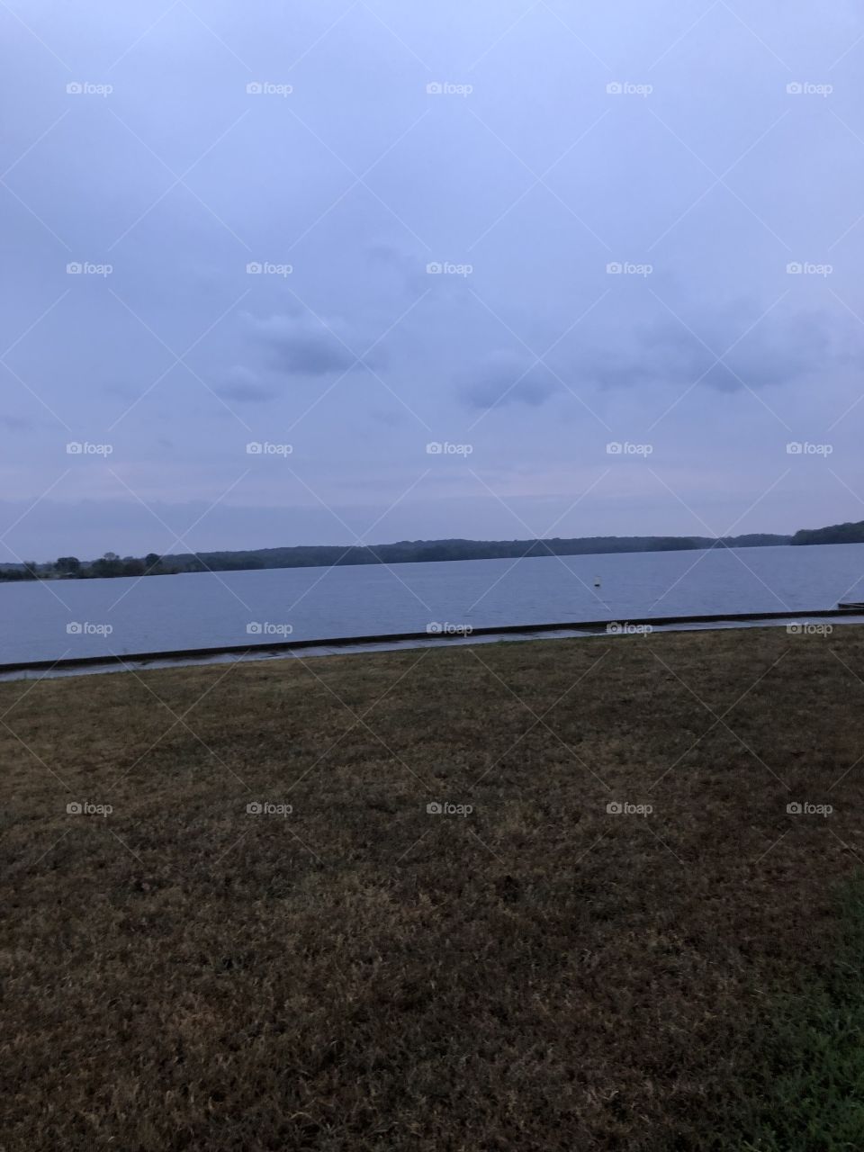 Landscape with lake in the background 